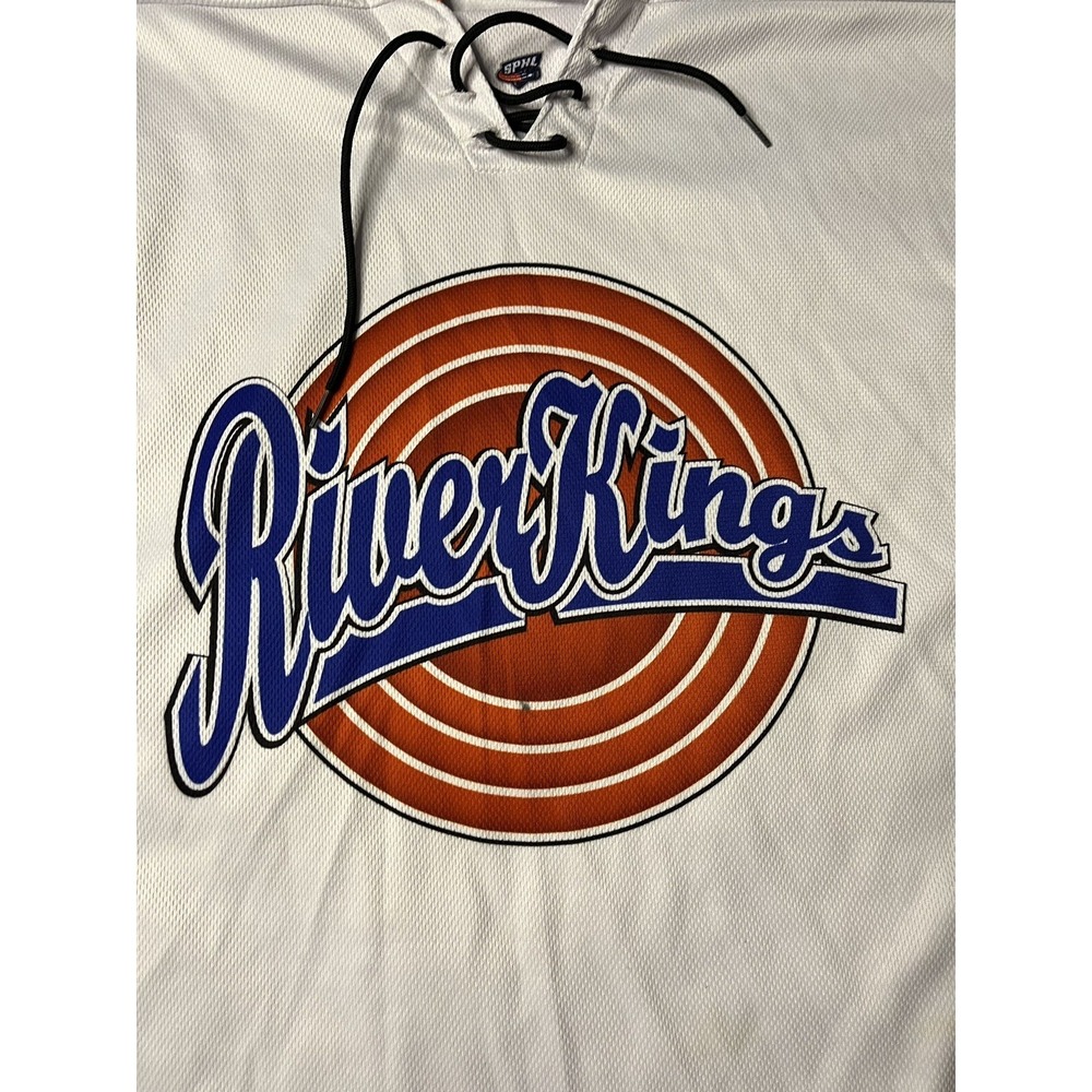 Mississippi River Kings Jersey Men's XL White Hockey 90's Night Promo OT Sports - Picture 2 of 12